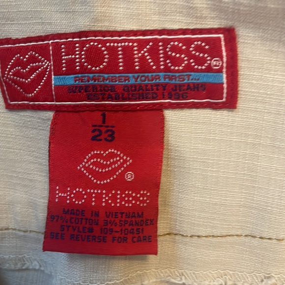 Hot kiss flare khaki pants jeans wide leg trousers size 1 23 - Picture 12 of 13